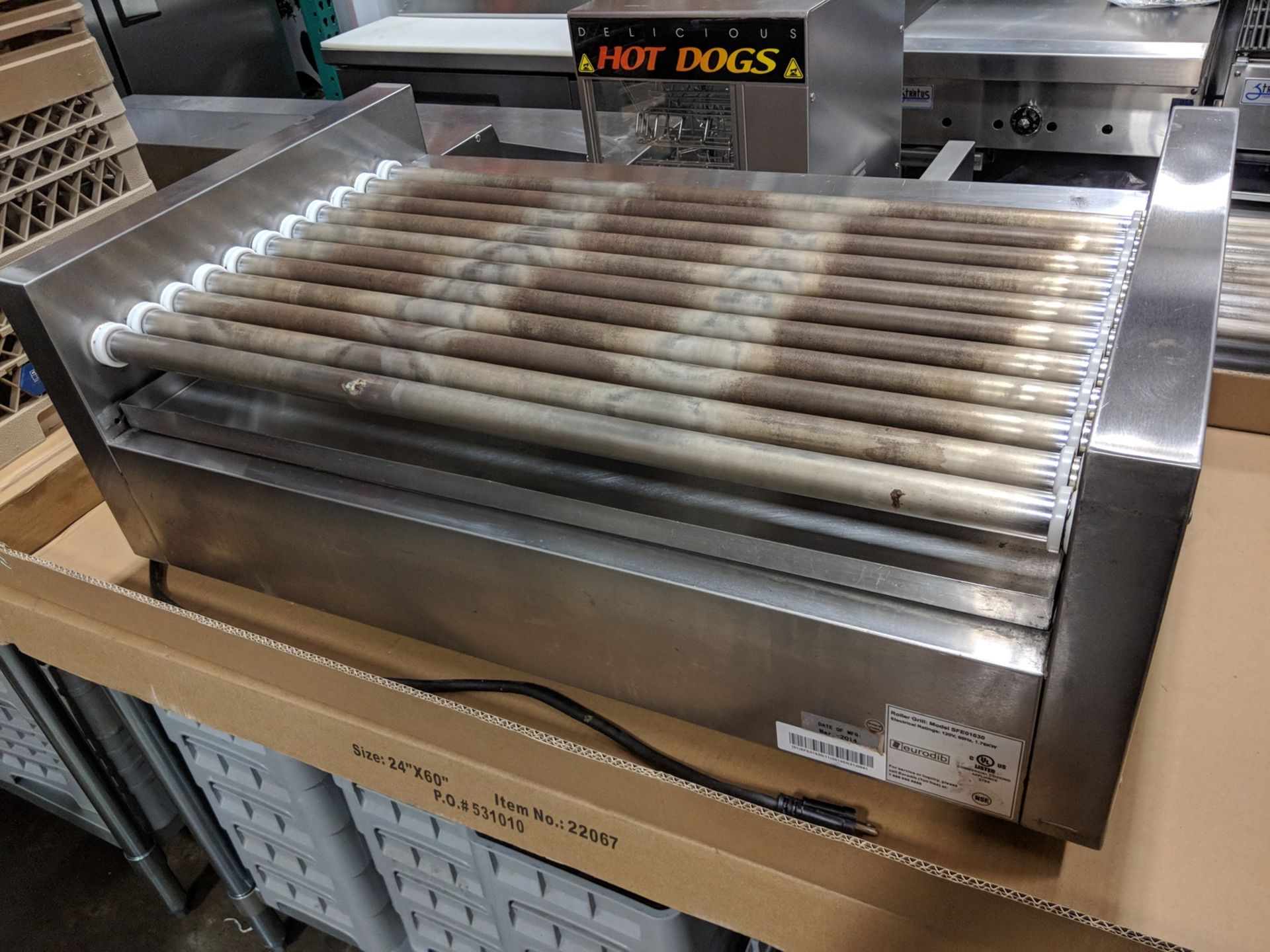 Eurodib 32" Hot Dog Roller Grill, model SFE01630, serial 2014030041 - Image 5 of 5