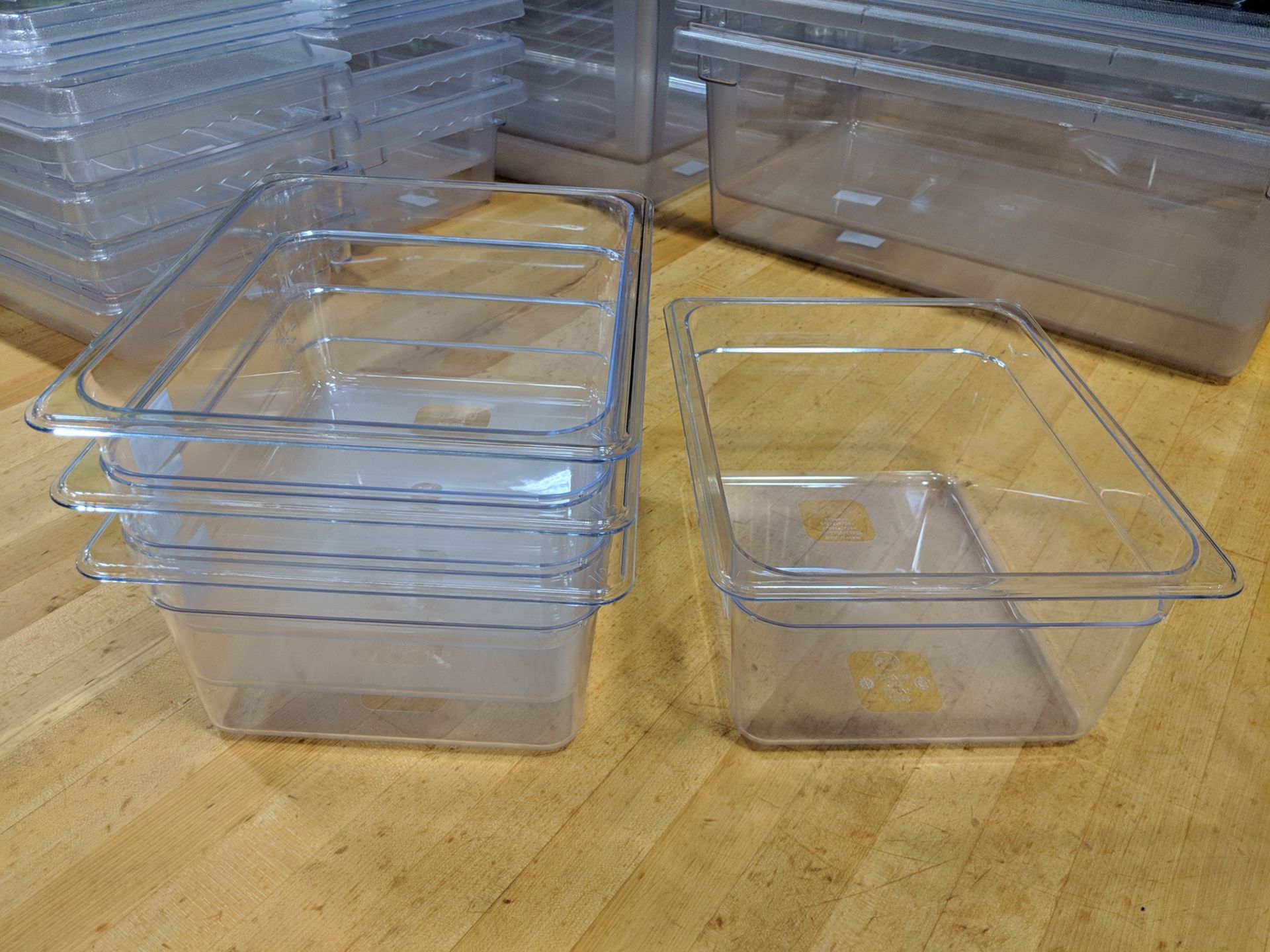 1/2 Size, 6" Deep Polycarbonate Inserts - Lot of 4 - Image 2 of 2
