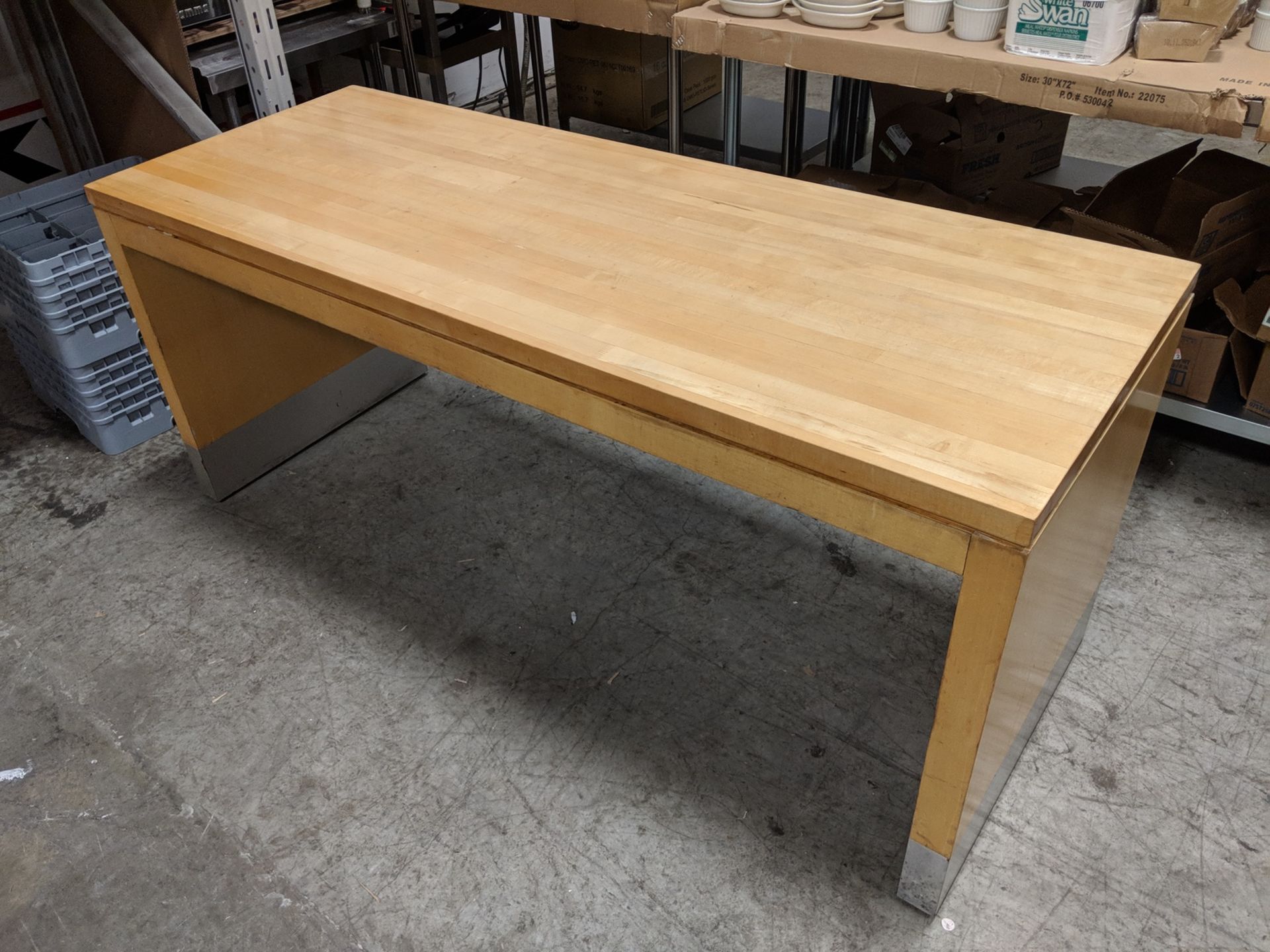 27" x 72" Wood Table, 30" Height