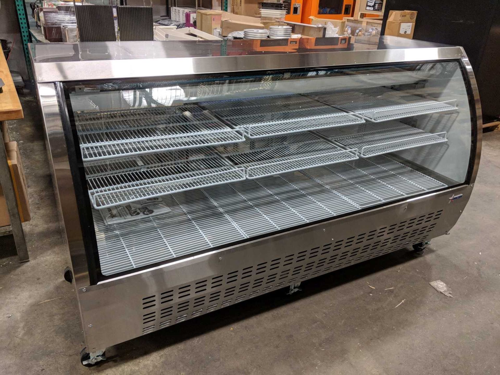 82" Refrigerated Curved Glass Display Case