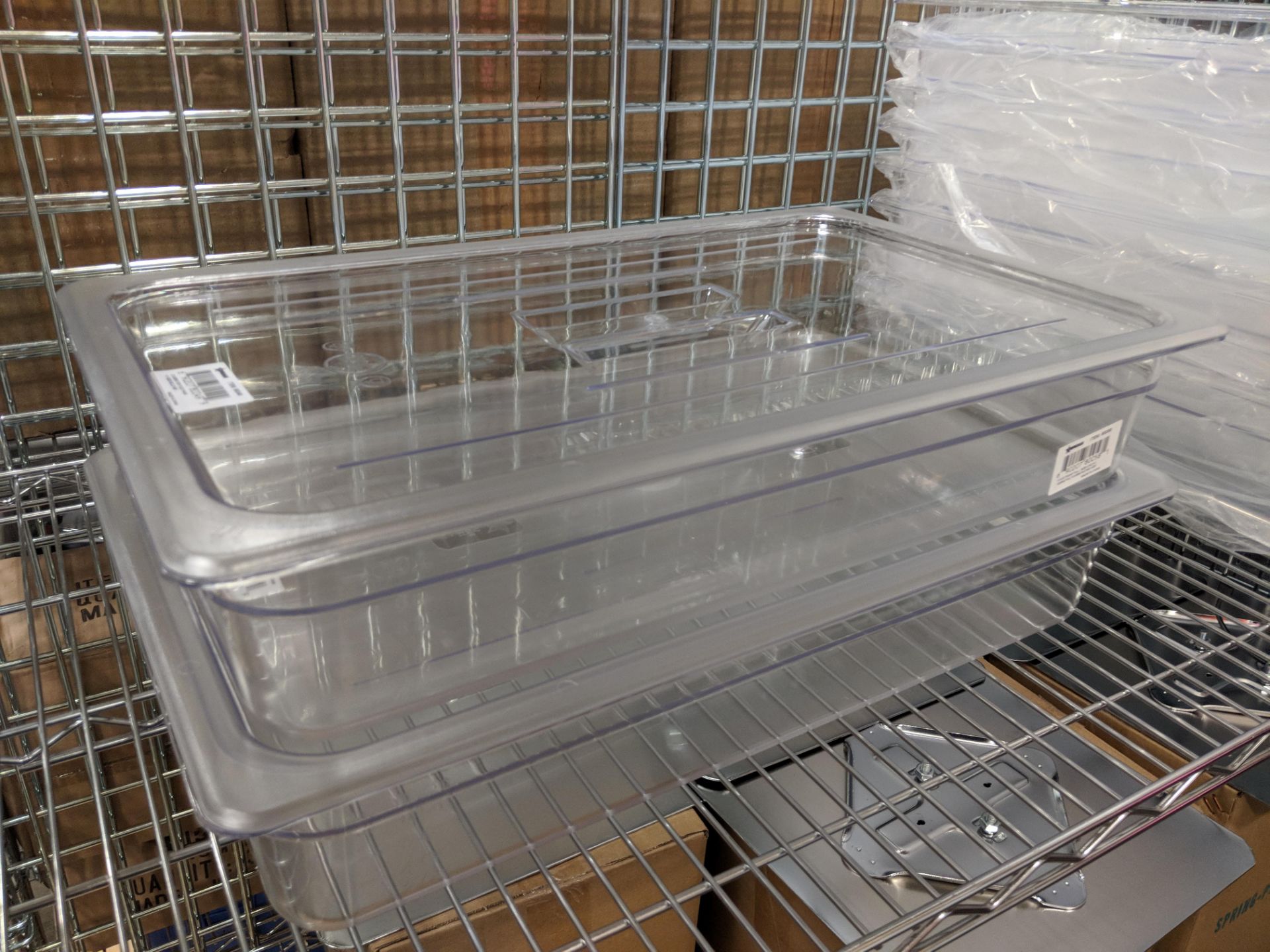Full Size, 4" Deep Polycarbonate Inserts with Lids - Lot of 2 (4 Pcs) - Image 2 of 2