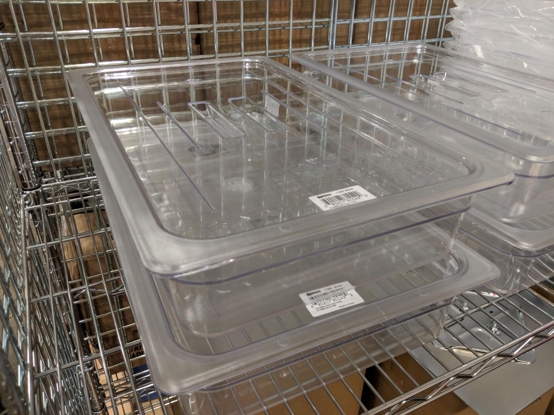 Full Size, 4" Deep Polycarbonate Inserts with Lids - Lot of 2 (4 Pcs)