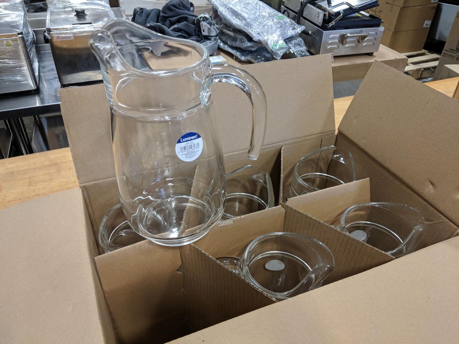 77.5oz/2.3L Tivoli Glass Pitchers - Lot of 6 (1 case), Luminarc 28438