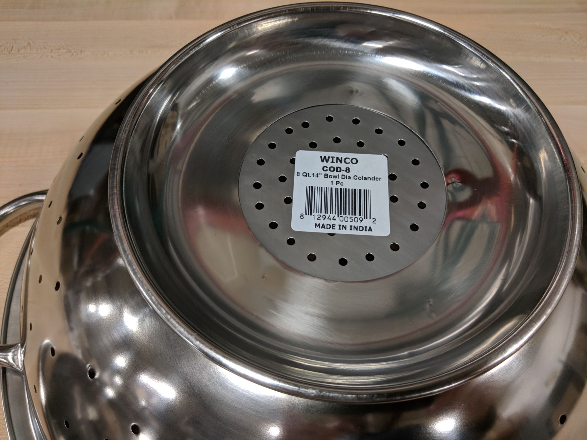 14qt and 8qt Stainless Steel Colanders - Lot of 2 Pieces - Image 5 of 5