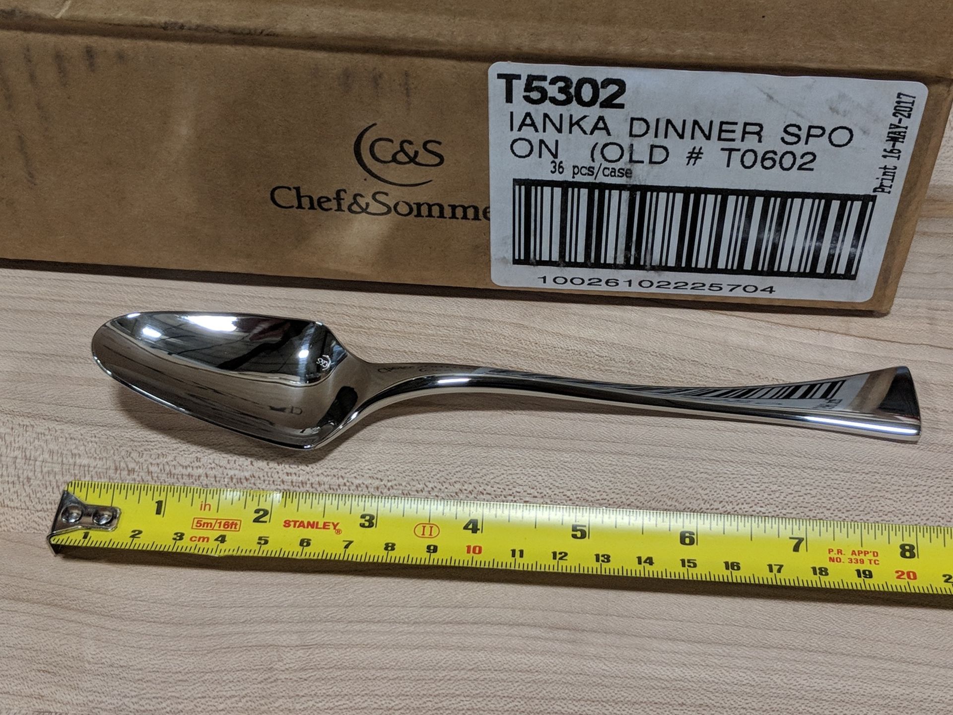 8-1/4" Dinner Spoons, Extra Heavy Weight Chef & Sommelier T5302 - Lot of 36 - Image 3 of 4
