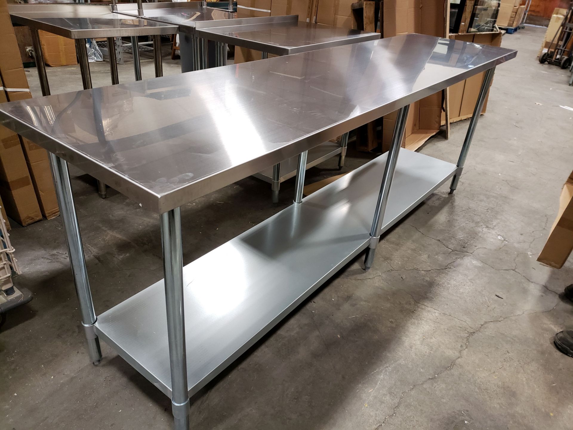 24" x 96" Stainless Steel Work Table, Galvanzed Undershelf - Image 3 of 3