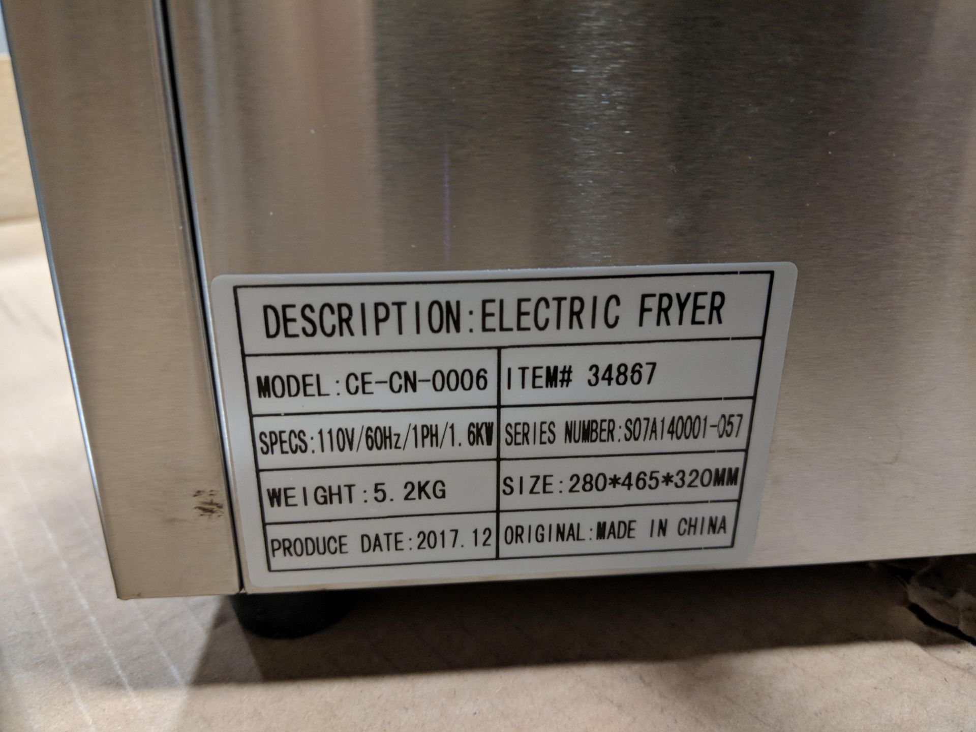 6L Countertop Single Electric Fryer - Image 3 of 3
