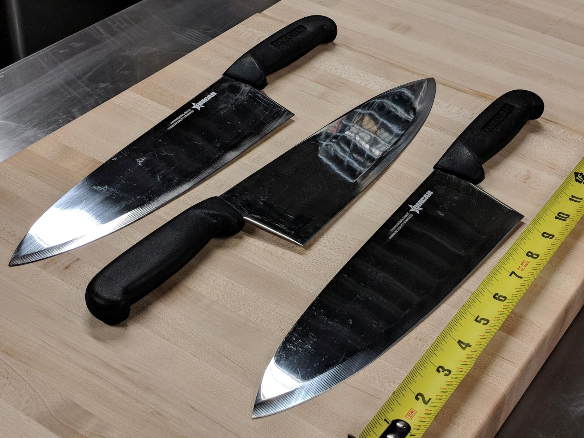 10" Black Omcan Medium Blade Cook Knives - Lot of 3 - Image 2 of 4