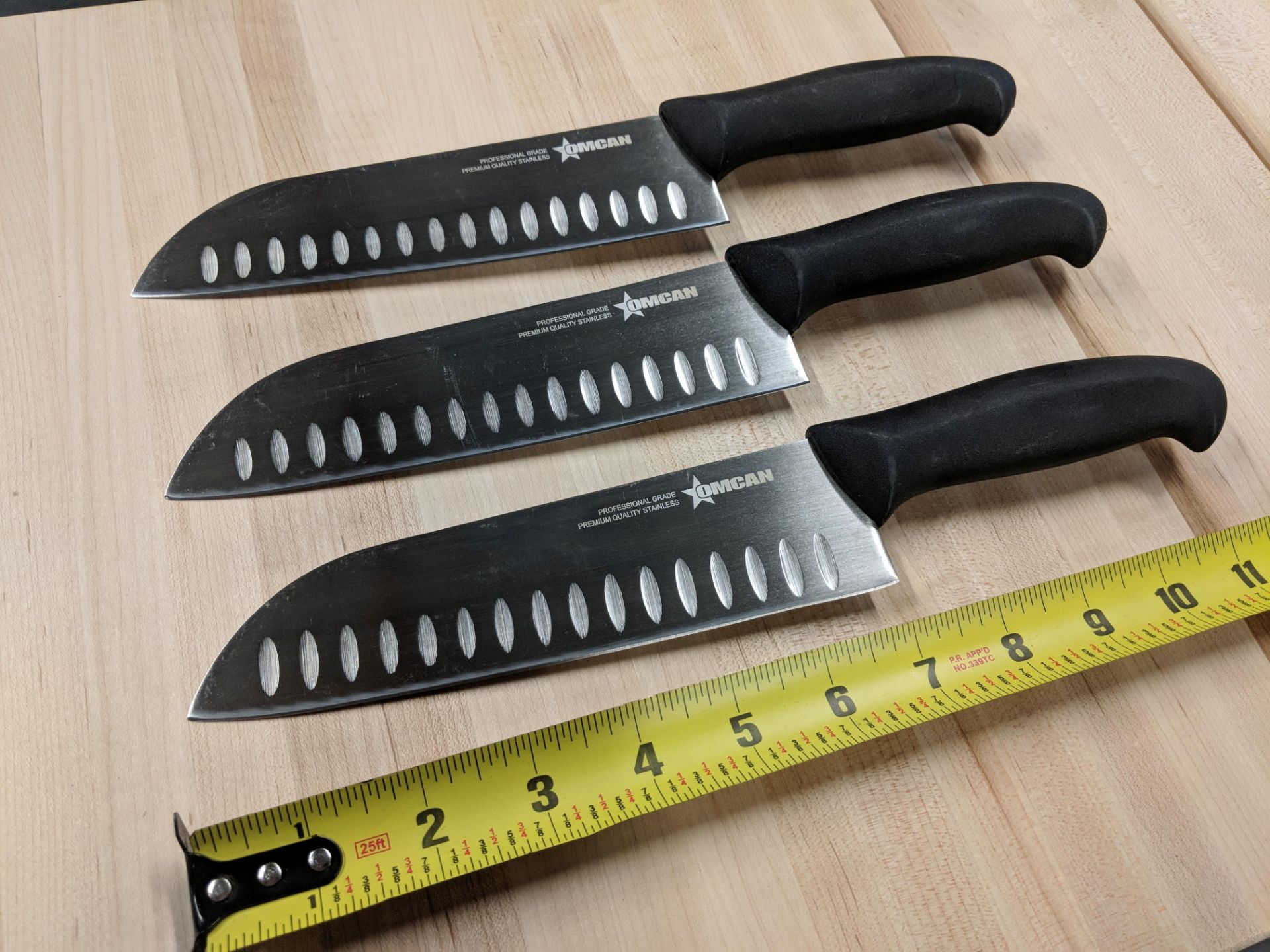 7" Multi-Purpose Knives w/G-Blade, Black Poly Handle - Lot of 3