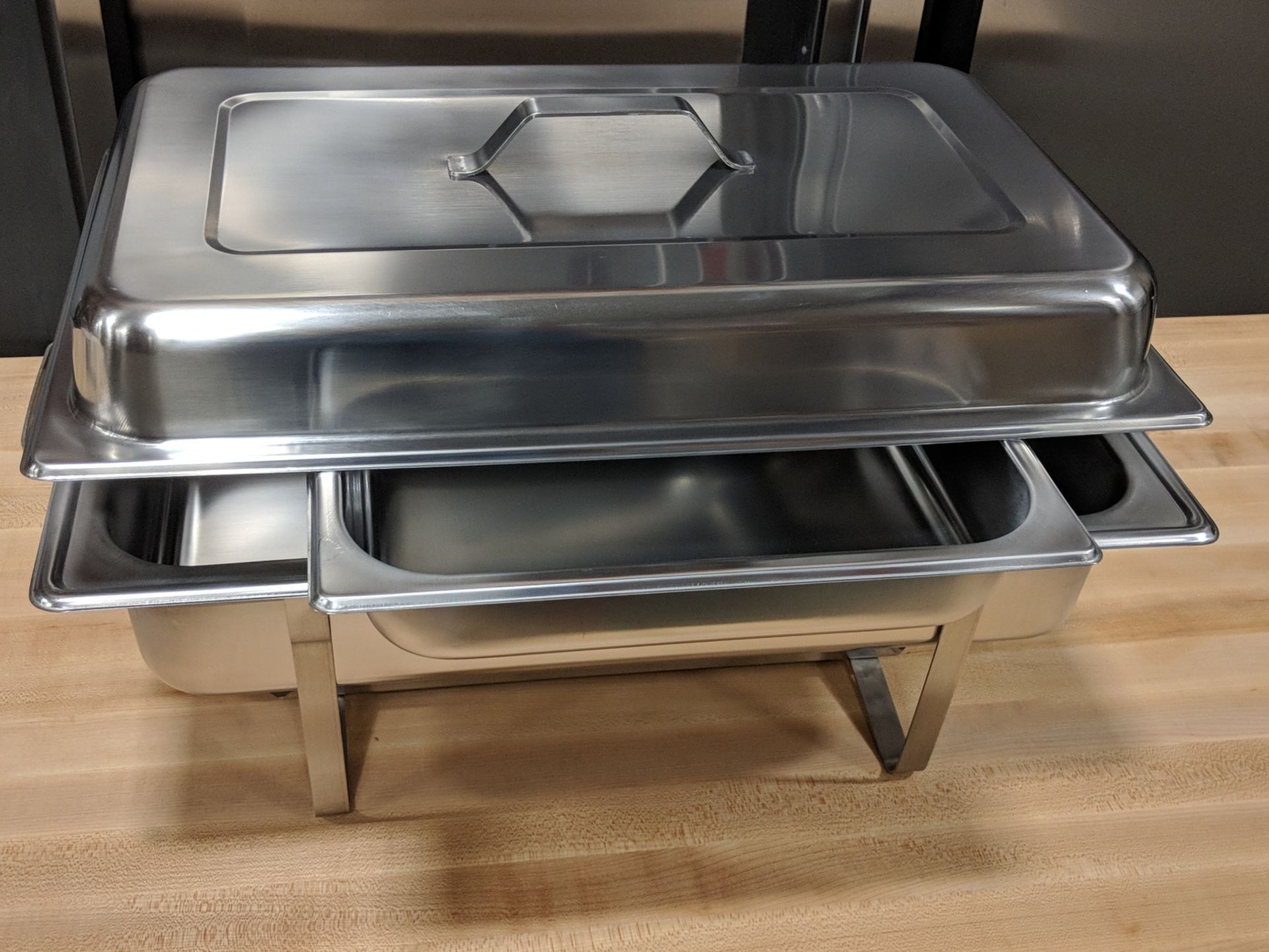 Full Size Chafer - Frame, Fuel Holder, Water Pan, 2.5" Insert and Lid, Update SCC-19