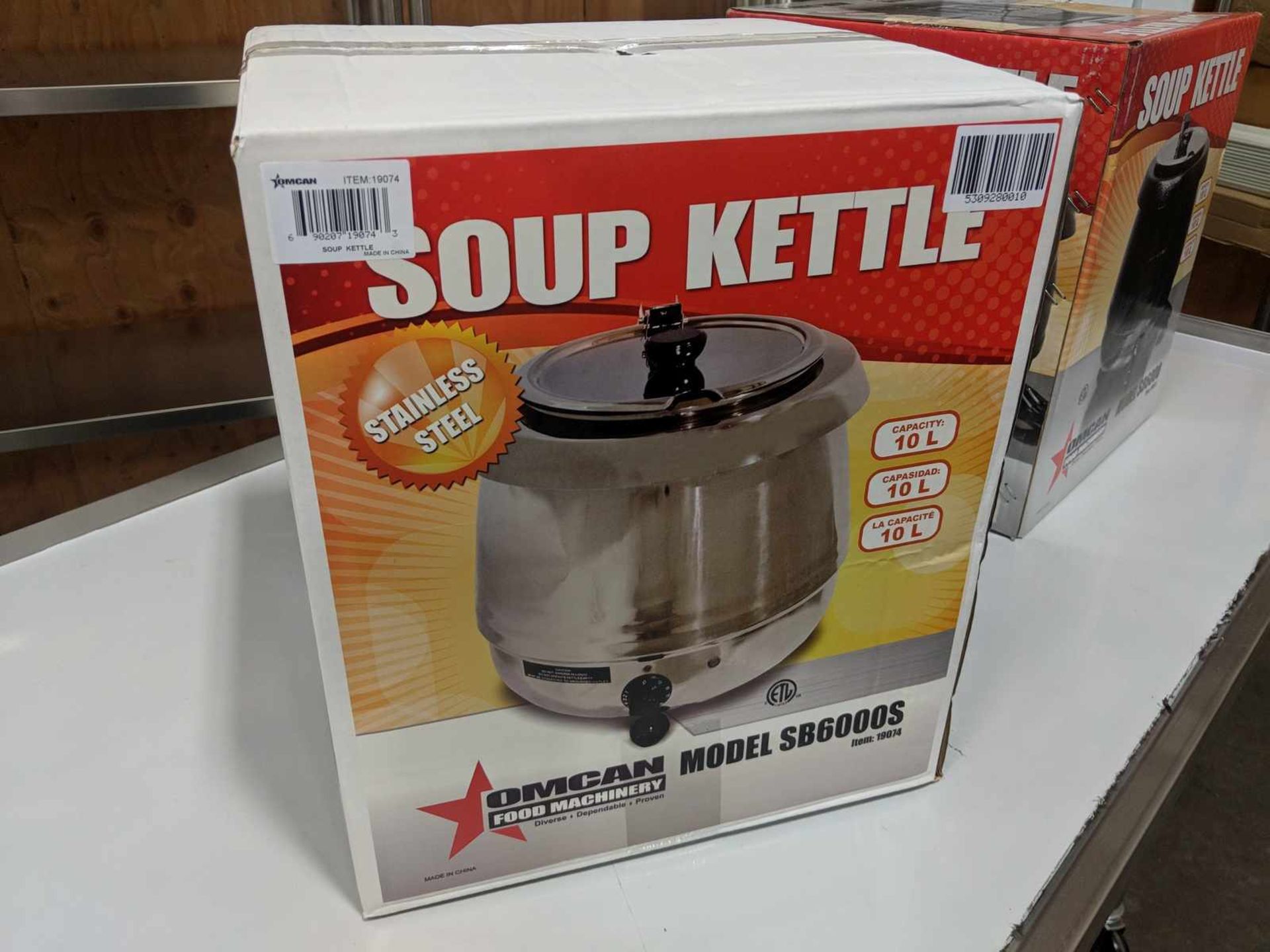 10L Stainless Steel Soup Kettle with Lid - Image 7 of 7