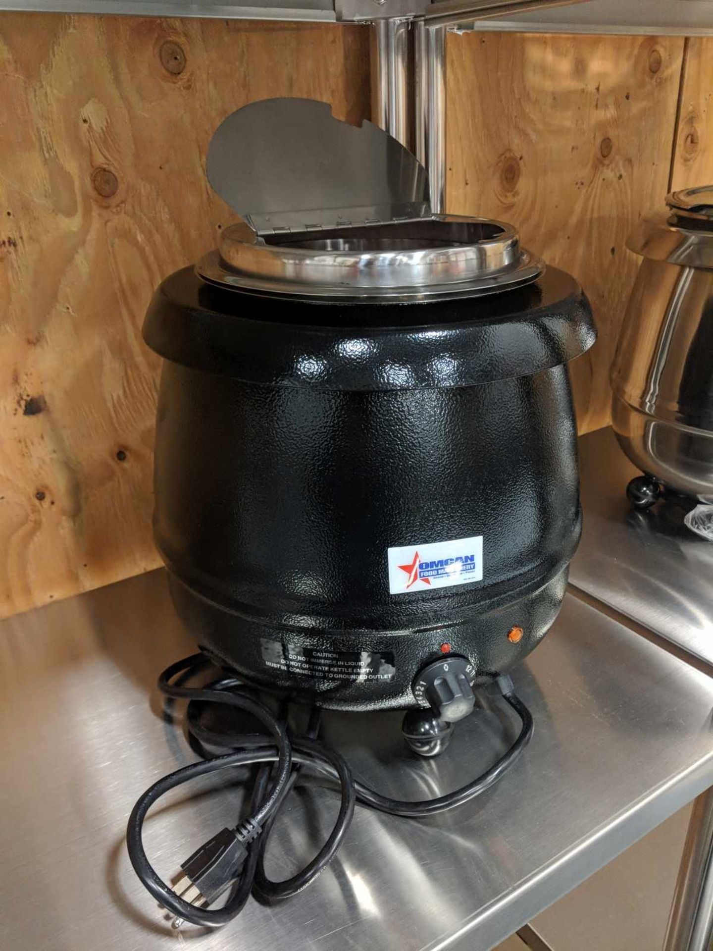 10L Black Soup Kettle with Stainless Lid - Image 2 of 7
