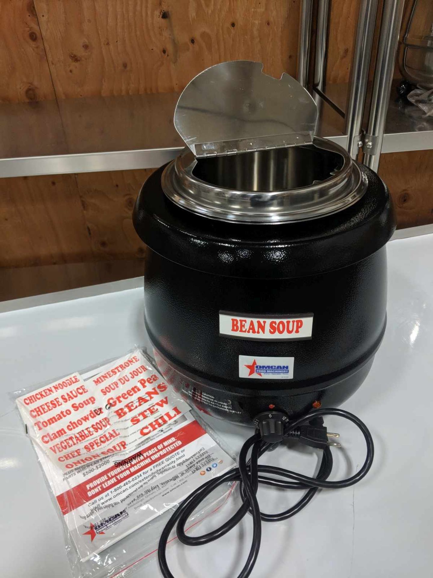 10L Black Soup Kettle with Stainless Lid - Image 4 of 7