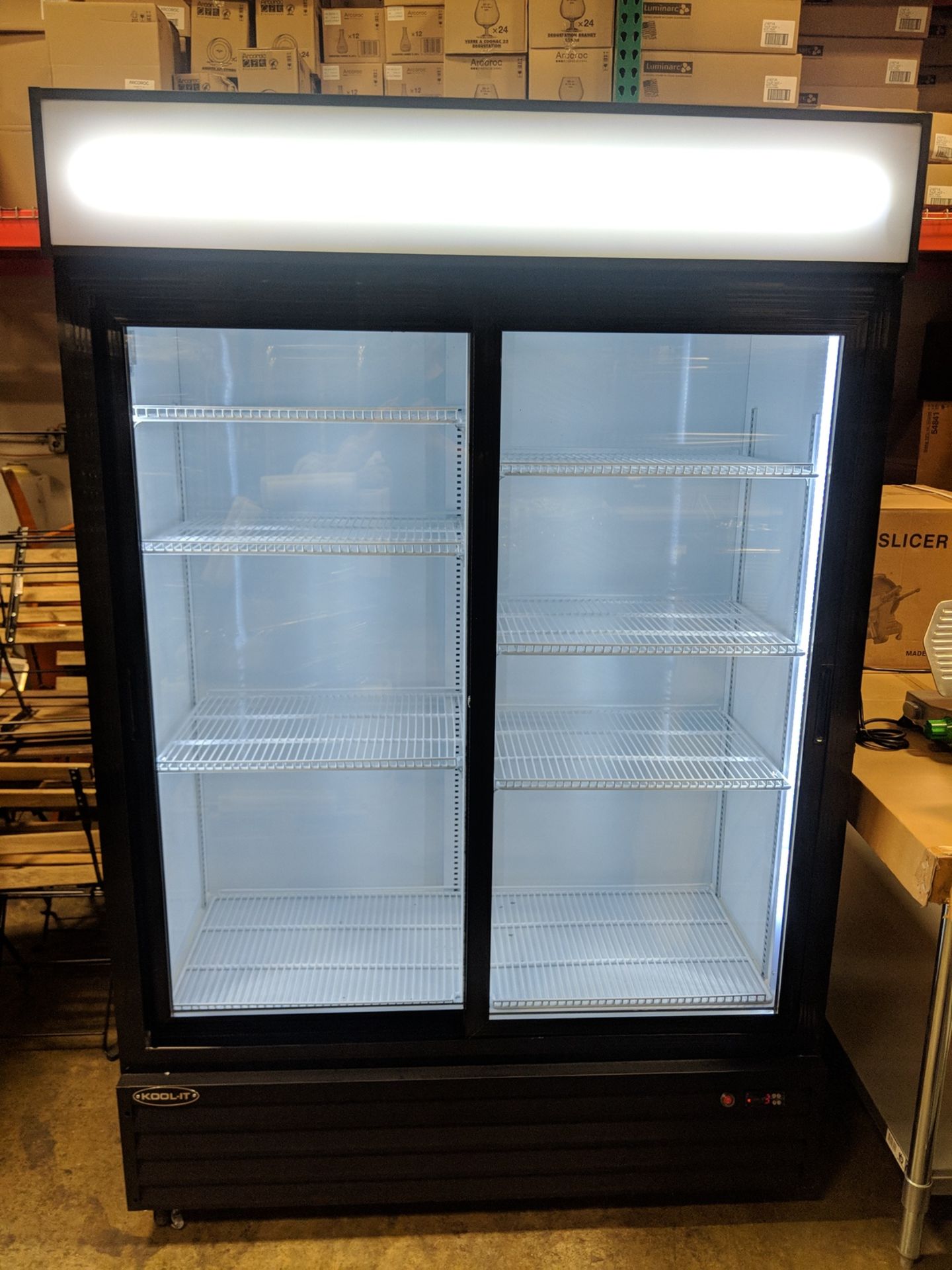 52" Double Sliding Glass Door Display Cooler, Kool-It KSM-42