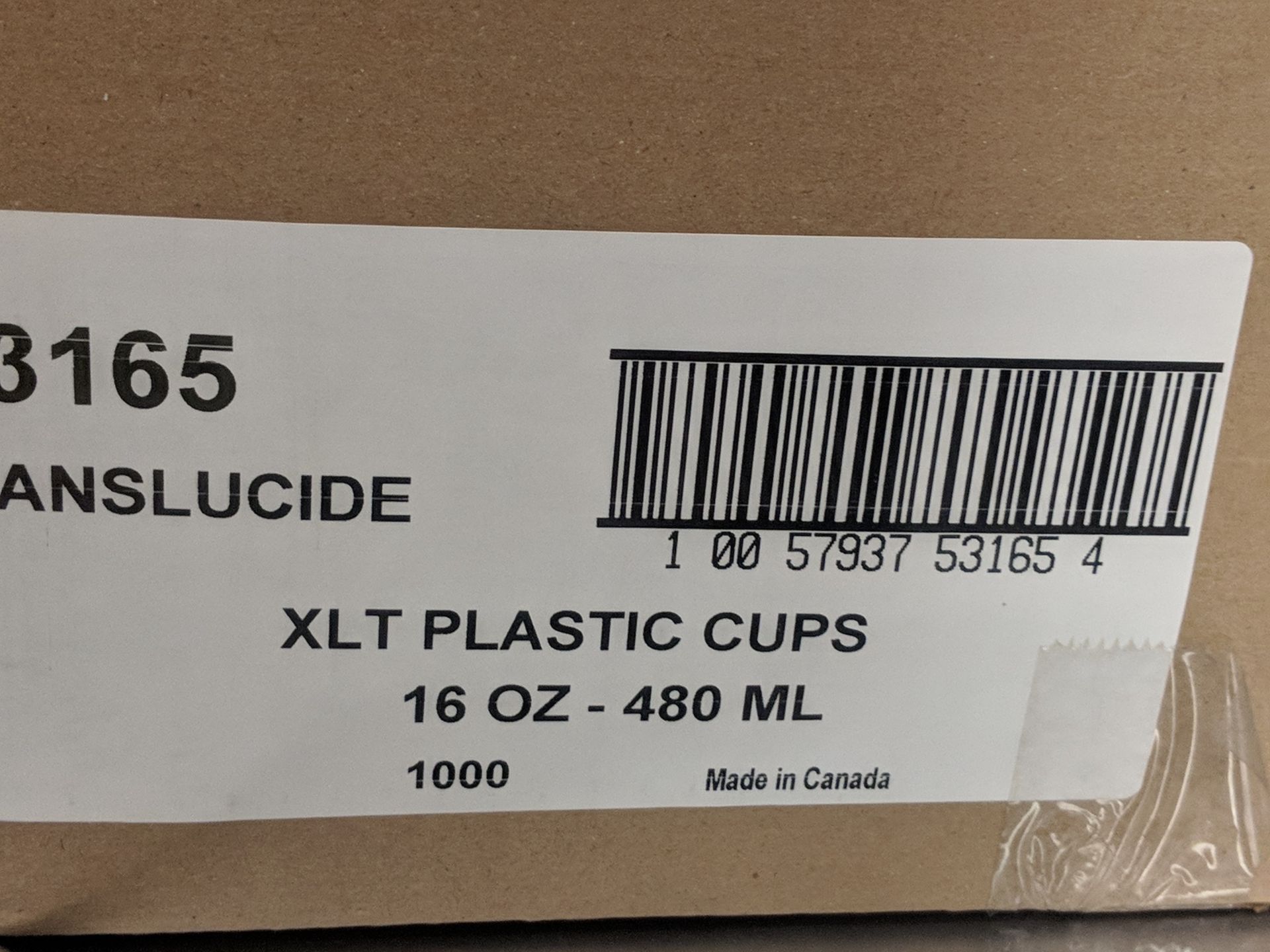 16oz/480ml Plastic Cups, Polar 53165 - Lot of 1000 (1 Case) - Image 2 of 3