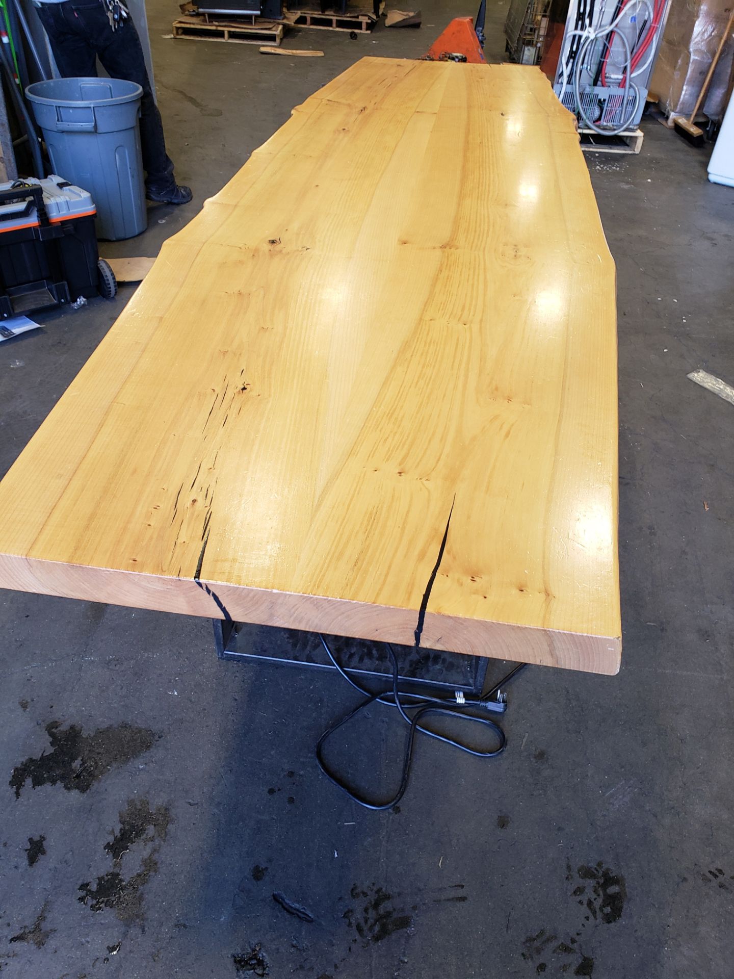 10' Live-Edge Table with Power, LAN and USB Ports - Image 2 of 8