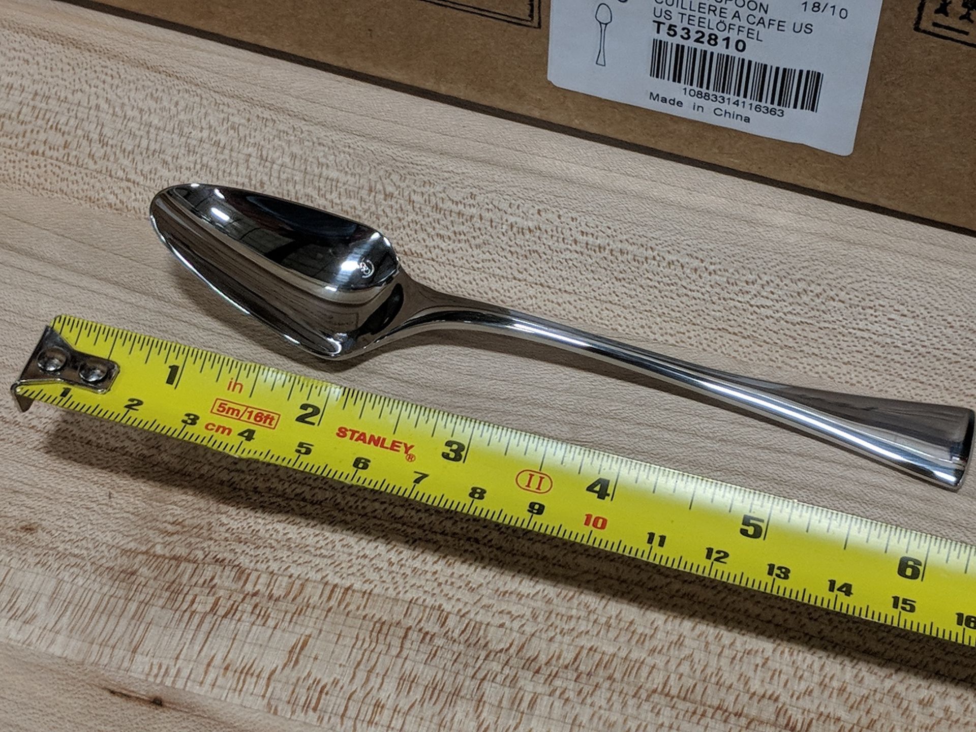 6" US Teaspoons, Extra Heavy Weight Chef & Sommelier T5328 - Lot of 36