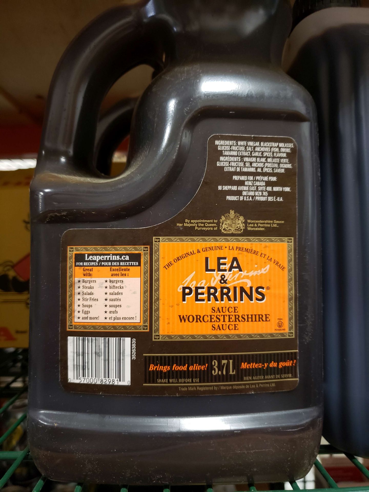 Lea & Perrin Worcestershire Sauce - Lot of 2 x 3.7 lt Bottles