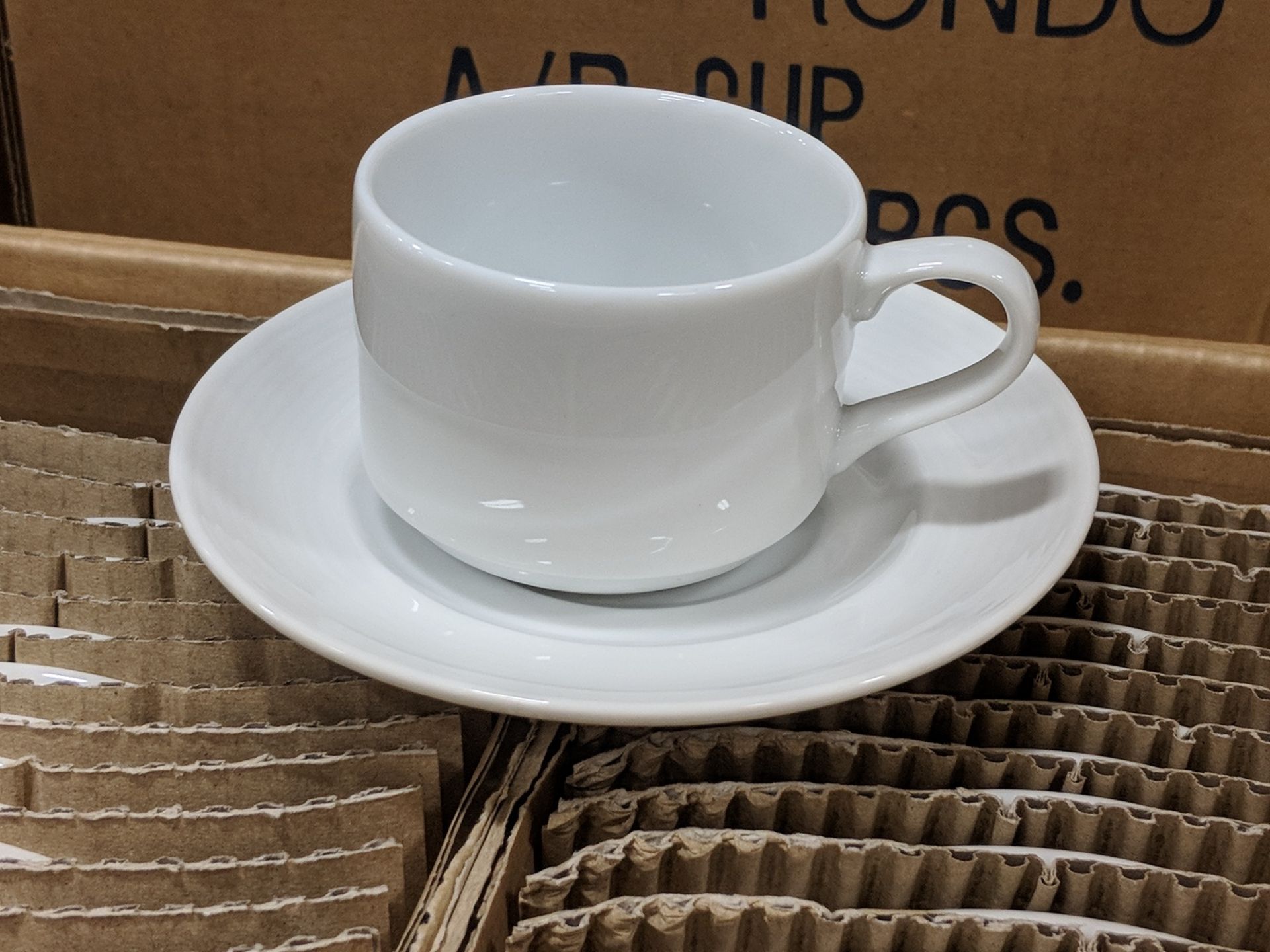 4oz/120ml White Porcelain Cups, Arcoroc "Rondo" S1526 - Lot of 12 - Image 3 of 4