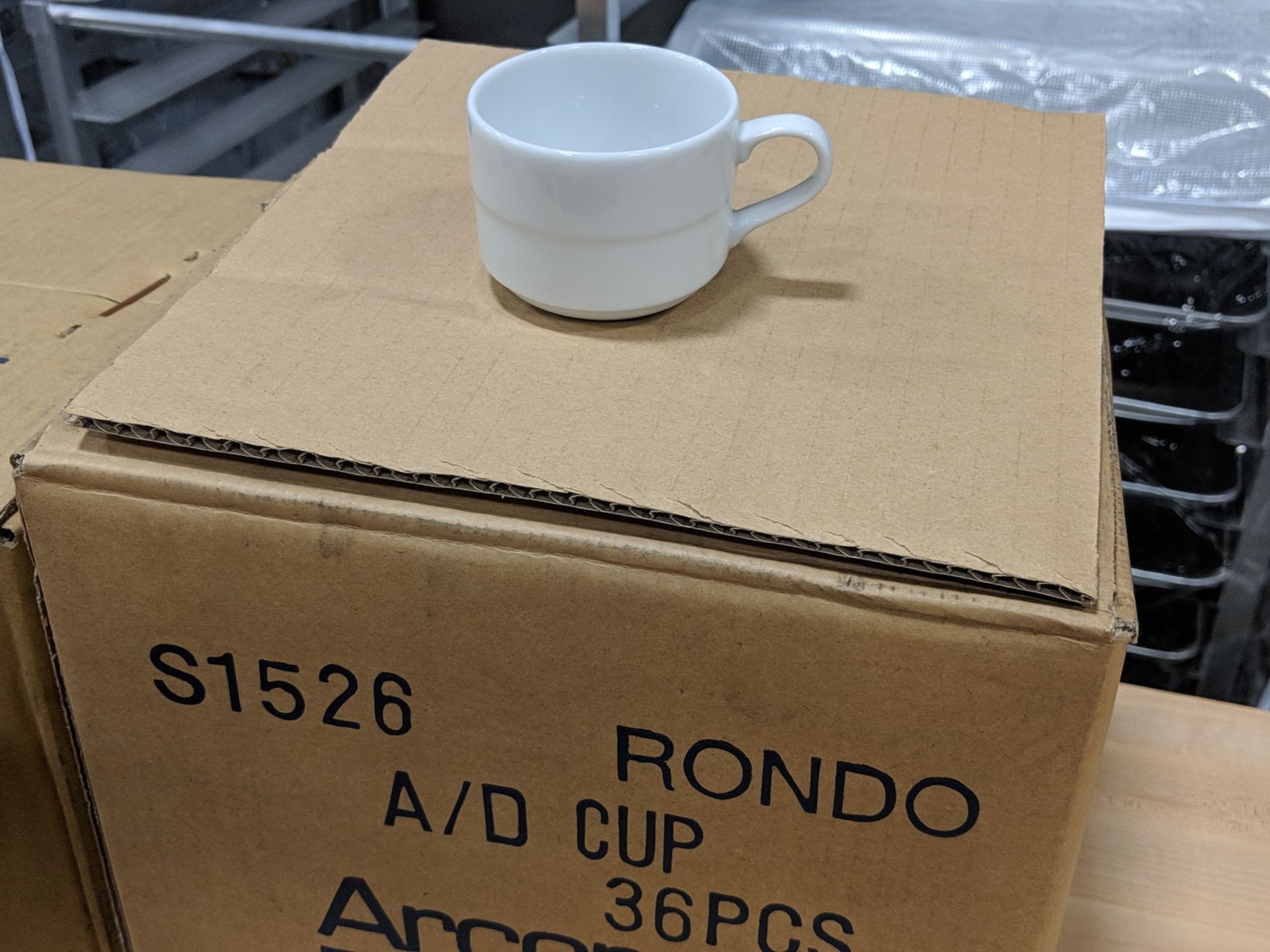 4oz/120ml White Porcelain Cups, Arcoroc "Rondo" S1526 - Lot of 12