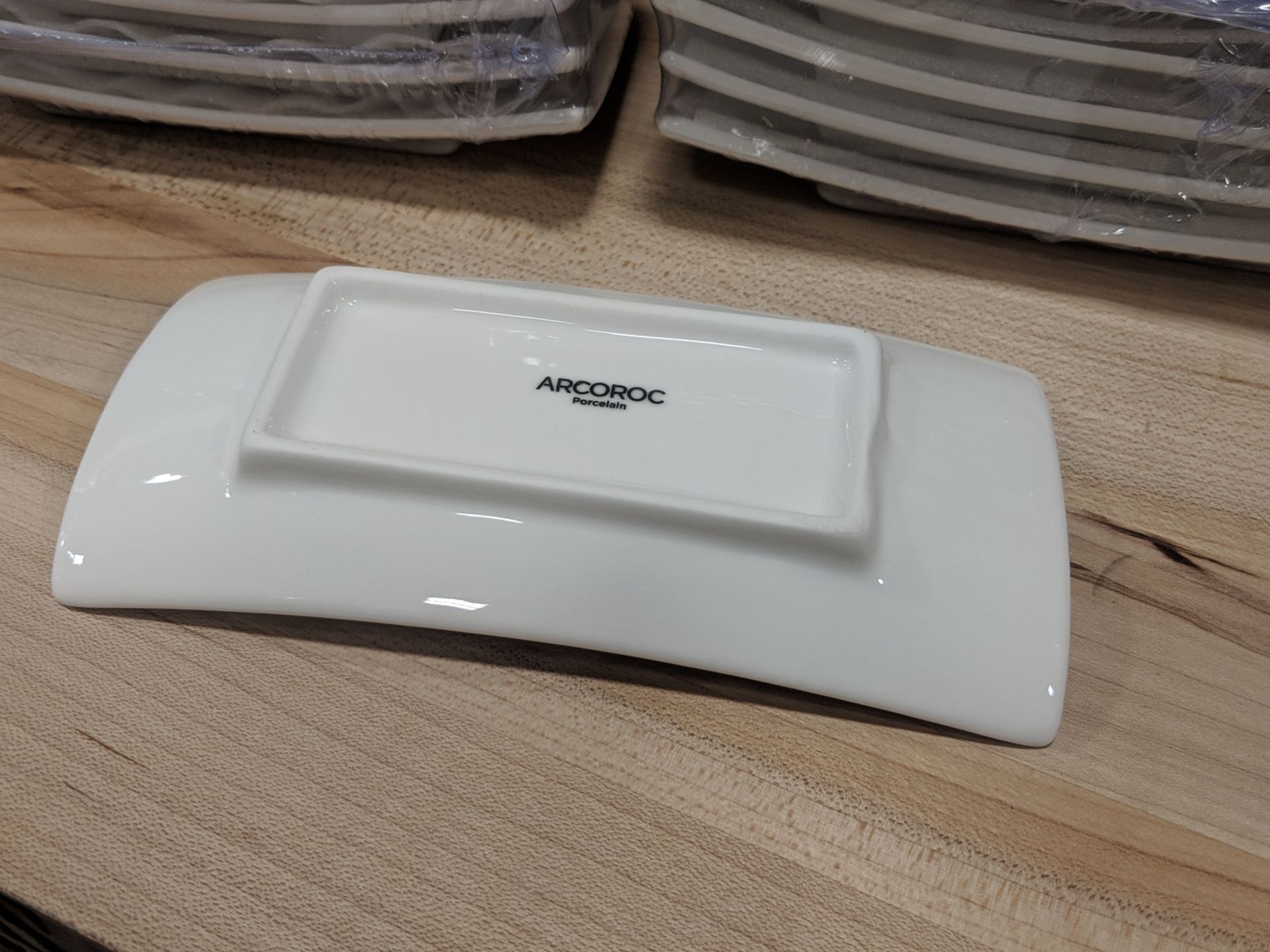 5-5/8" x 2-3/4" White Porcelain Rectangular Appetizer Plates, Arcoroc R0736 - Lot of 24 (1 Case) - Image 2 of 6
