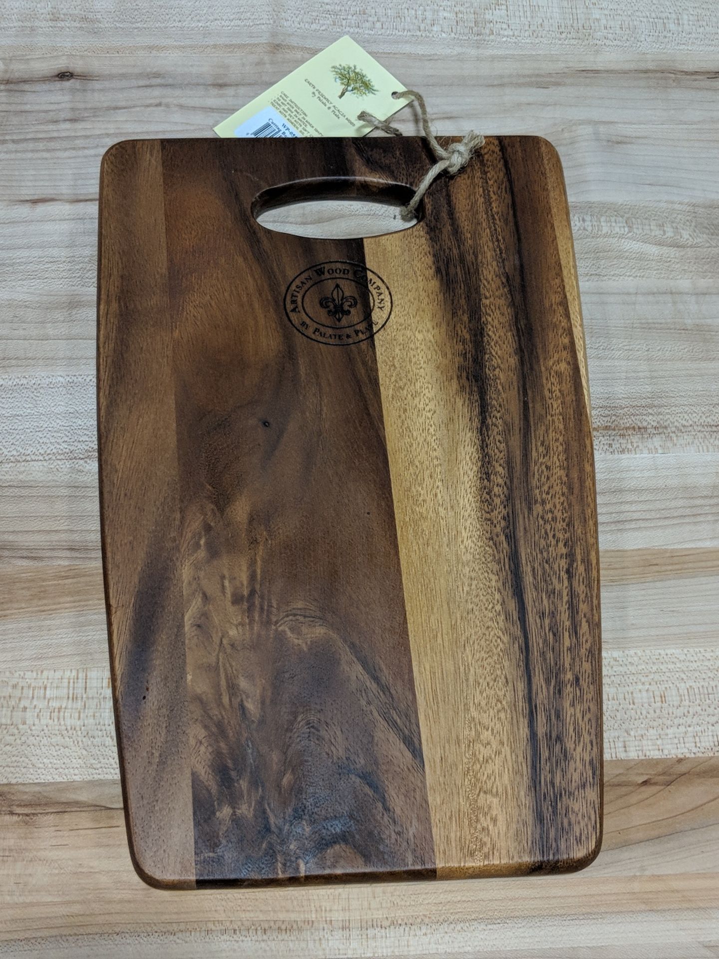 14" x 9" Acacia Wood Cutting Board, Palate & Plate WP-0550