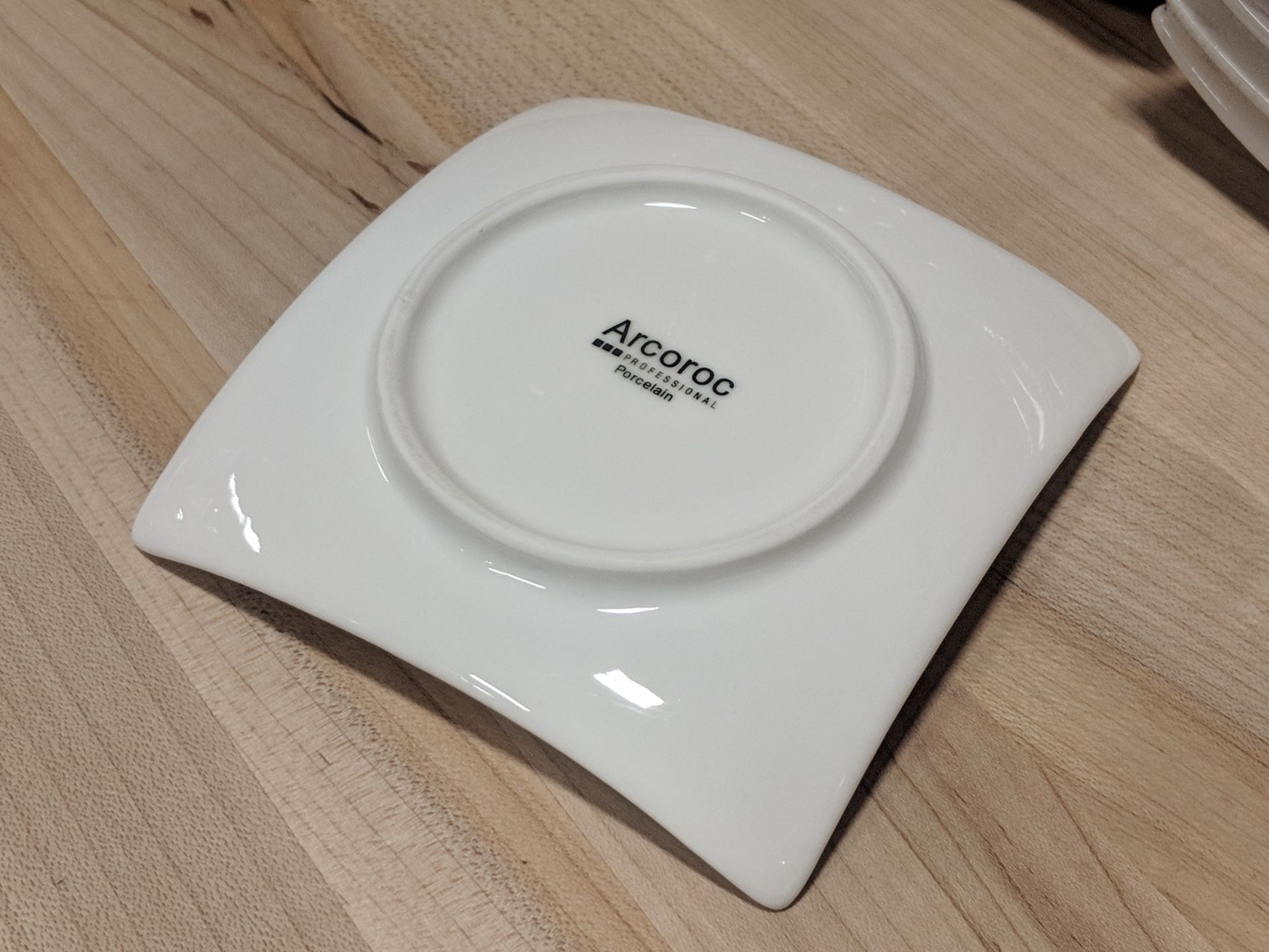 3-3/4" White Porcelain Square Appetizer Plates, Arcoroc R0737 - Lot of 24 (1 Case) - Image 2 of 4