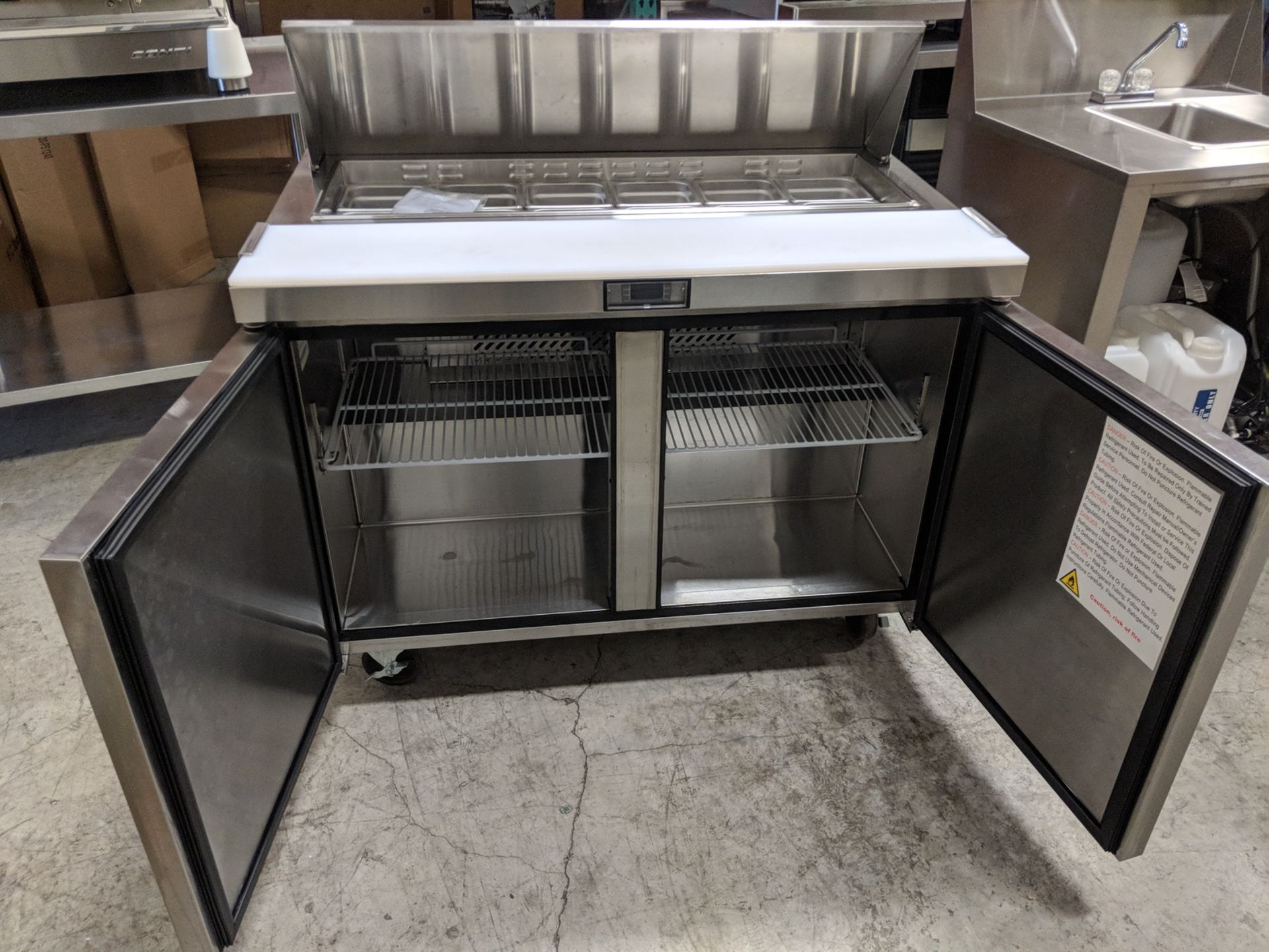 EFI 48" Refrigerated Sandwich Prep Table - Image 7 of 10