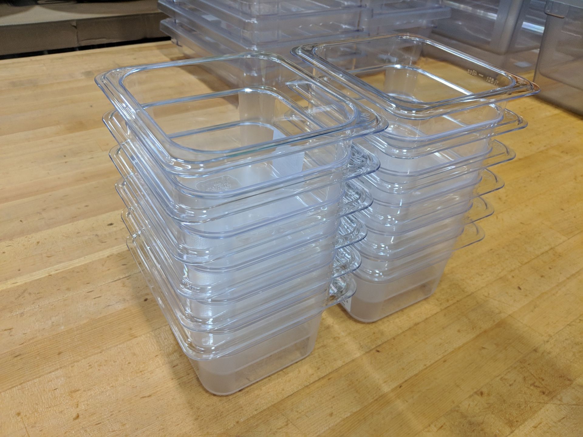 1/6 Size, 4" Deep Polycarbonate Inserts - Lot of 12