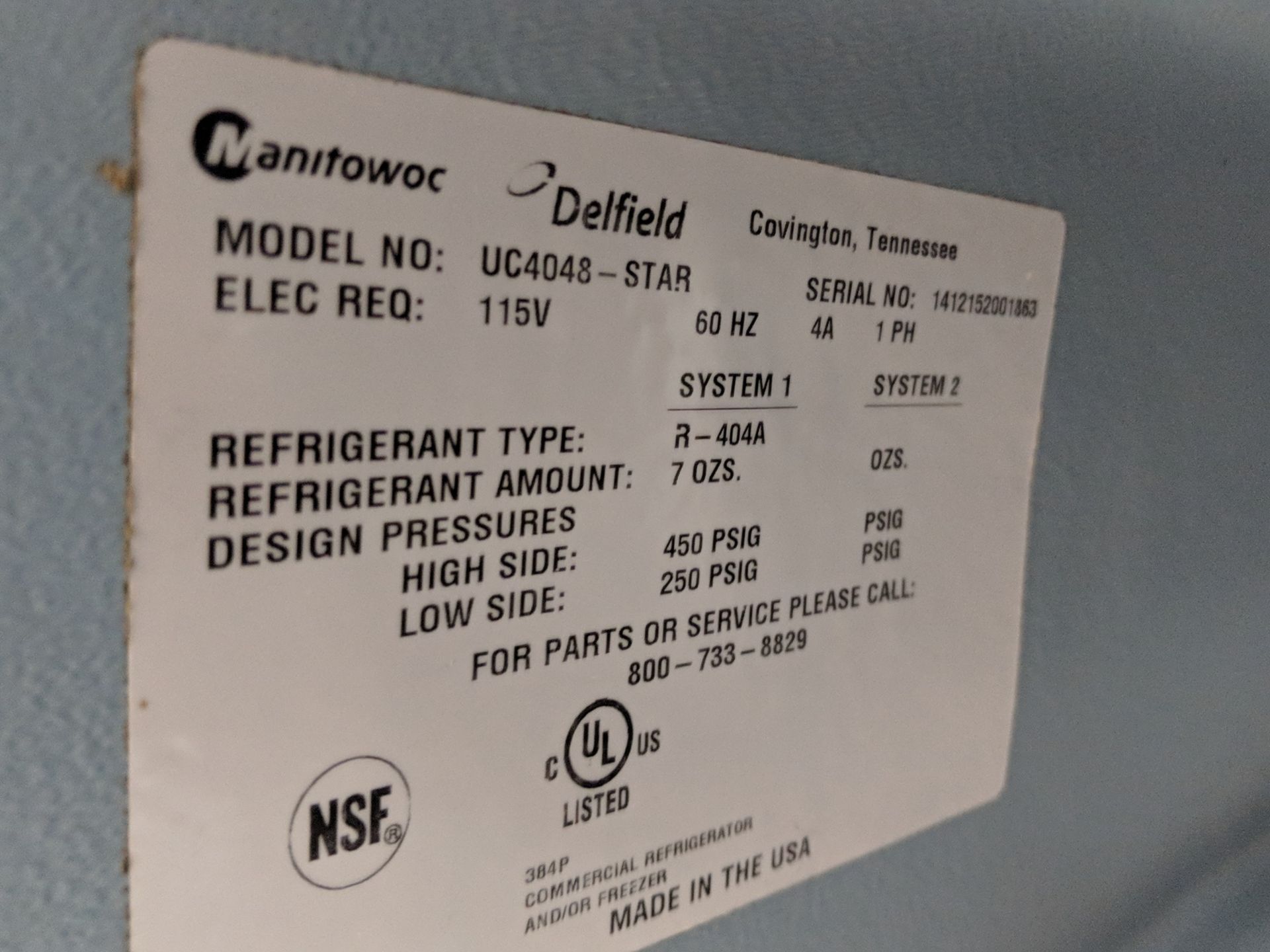 Delfield 48" Undercounter Cooler, Model UC4048 - Image 3 of 4