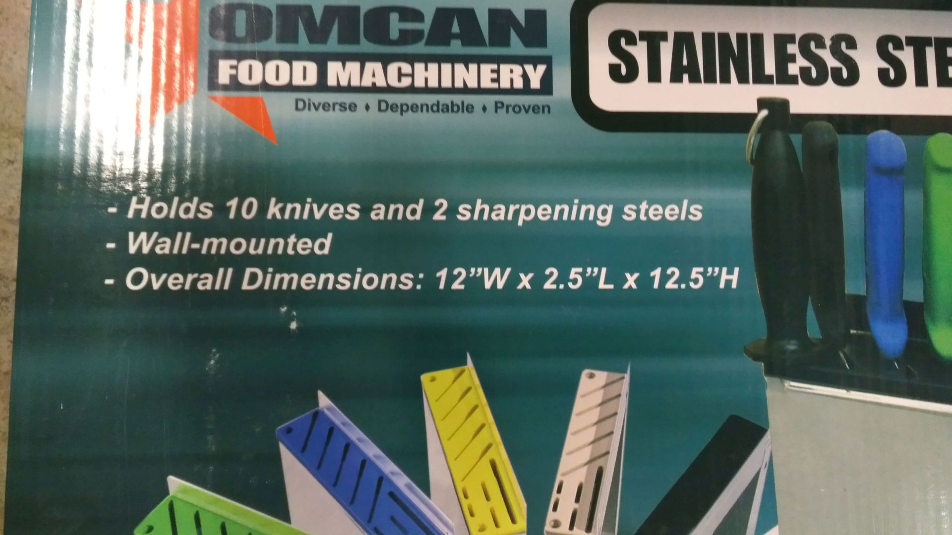 Stainless Steel Knife Rack w/Black Insert - Image 4 of 4