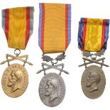 Manhood and Loyalty Medal, Military, Set 1-3 Classes, instituted on the 3rd November 1903