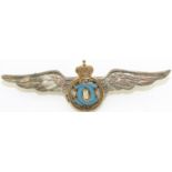 Pilot Badge for Graduates of the "Sport â€“ Tourism" Department, King Carol II Model 1931-1940
