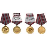 Lot of 2 Medal for 40 Year Jubilee of the Army and Navy, instituted in 1957