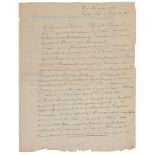 Exceptional handwritten letter from General Regnault dated November 5th, 1933