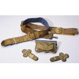 Lot Cartridge Box with belt, belt and buckle, shoulderboards for Gendarmes Captain