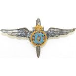 Military Pilot Badge, King Carol II Model, Regency 1931-1940