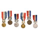Ministry of Foreign Affairs, 3 Miniature Honor Medals, Military Type