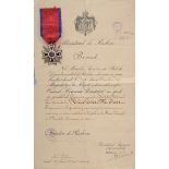 ORDER OF THE CROWN OF ROMANIA, to a Romanian Lieutenant of the 7th Infantry Regiment