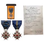 ORDER OF THE CROWN OF ROMANIA, to a German Gouvernment Conselor, WW2