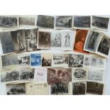Group of 33 Civil and Military Postcards, 20th Century