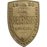 Census Badge, for the 1930 Census