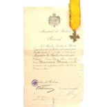 ORDER OF THE QUEEN MARIA CROSS, 1938 to a Nurse