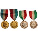 group of 2 Medals of Merit Victor Emmanuel III