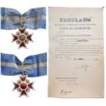 ORDER OF THE CROWN OF ROMANIA, to a Czechoslovakian Colonel, Chief of Ammunitions