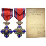ORDER OF THE STAR OF ROMANIA, 1864, to a City Councelor of Vienna