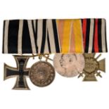 Medal bar with 4 Decorations