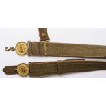 2 Officer belt and buckles, cca.1900