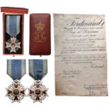 ORDER OF THE CROWN OF ROMANIA, to a Romanian Lieutenant of the 5th Gendarmes Regiment