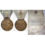 The "Aeronautical Virtue" Medal, Civil, to a Romanian Inspector from the Ministry of Economy